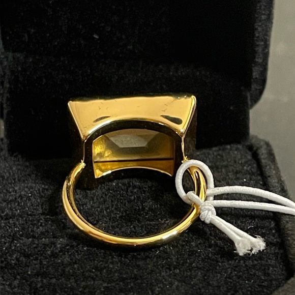 Christian Siriano 14k Gold Plated Ring in Light Blue Crystal Accent | Size 8 - Picture 12 of 14